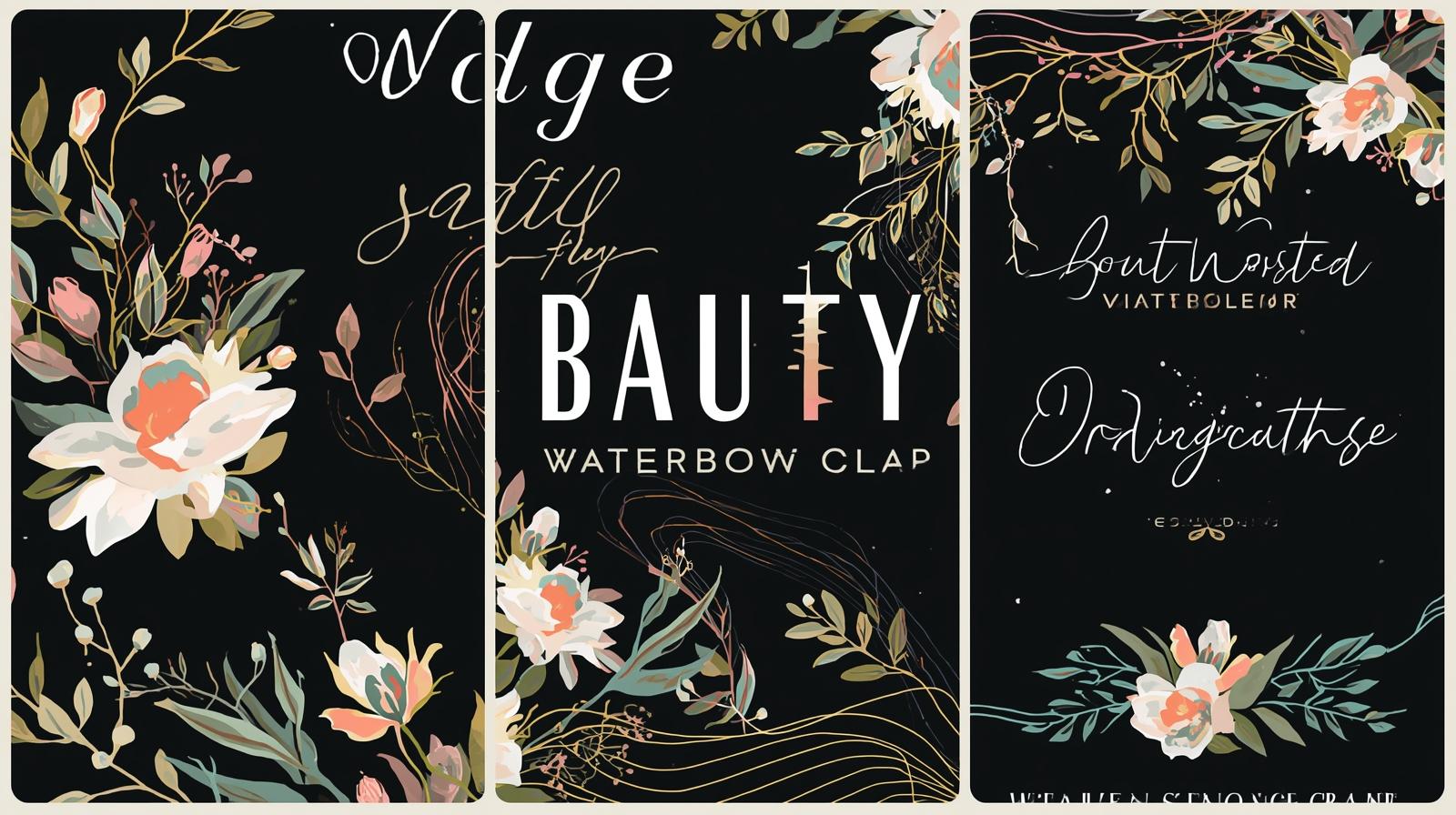 Watercolor Logos for Beauty & Wellness Brands